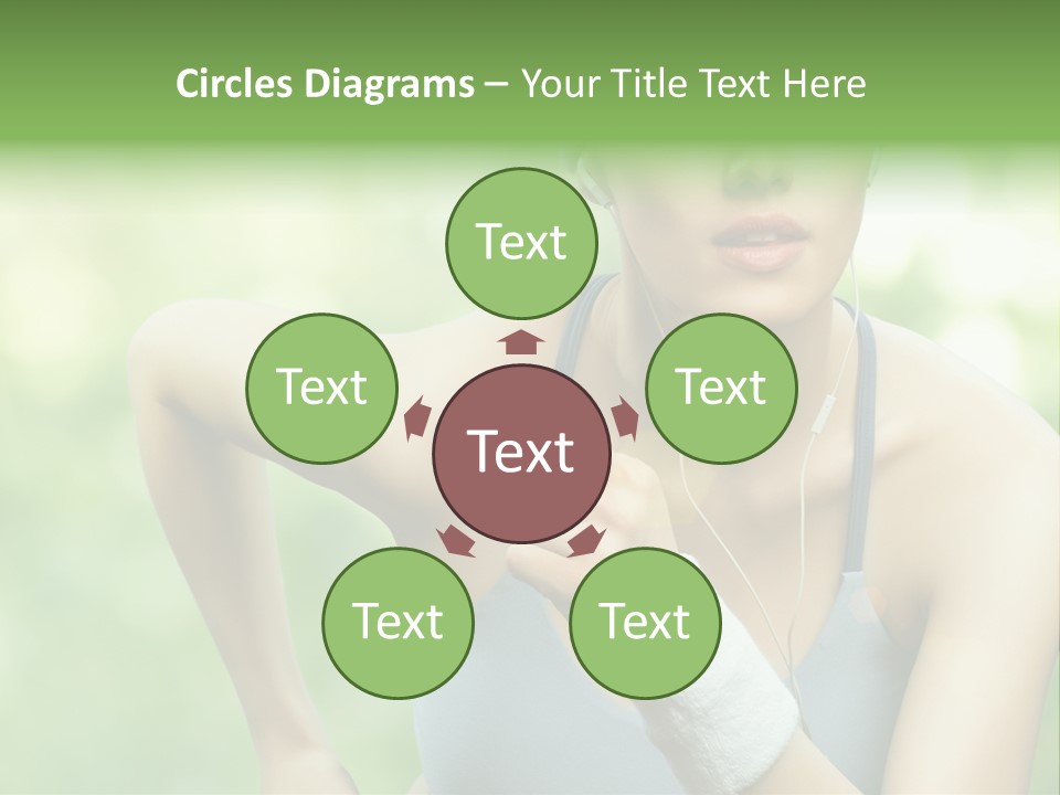 Healthy Headphones Sportsman PowerPoint Template