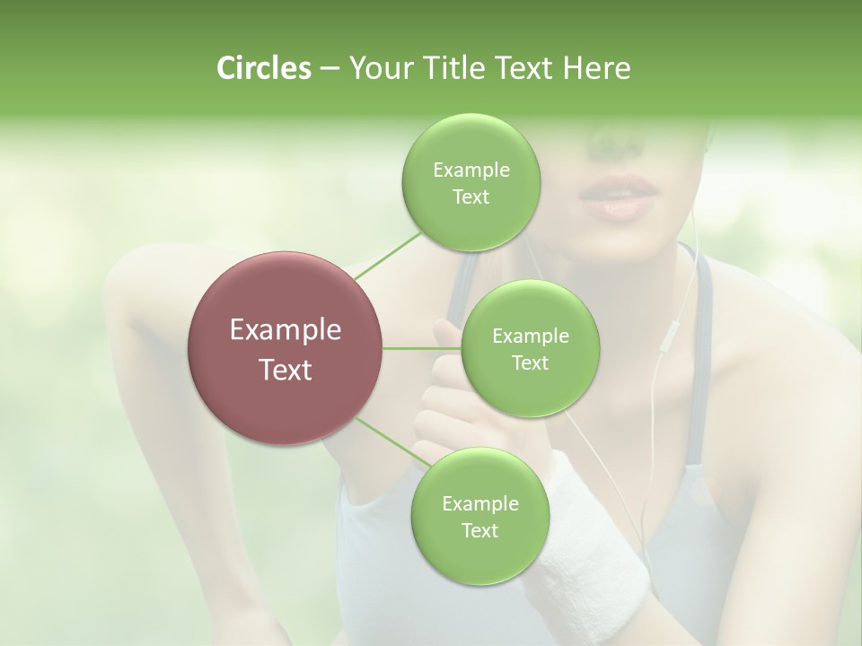 Healthy Headphones Sportsman PowerPoint Template