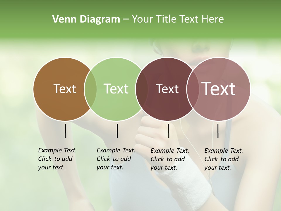 Healthy Headphones Sportsman PowerPoint Template