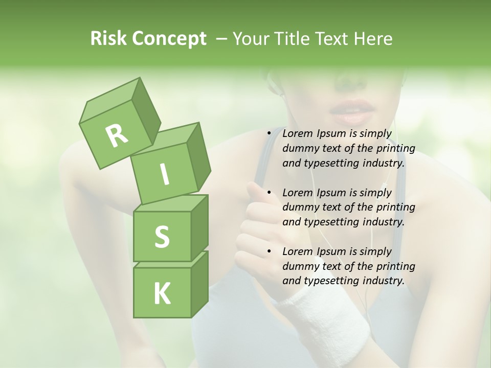 Healthy Headphones Sportsman PowerPoint Template