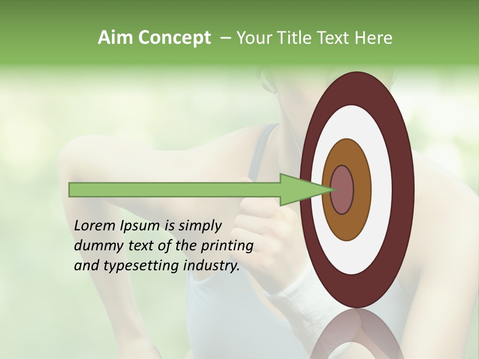 Healthy Headphones Sportsman PowerPoint Template