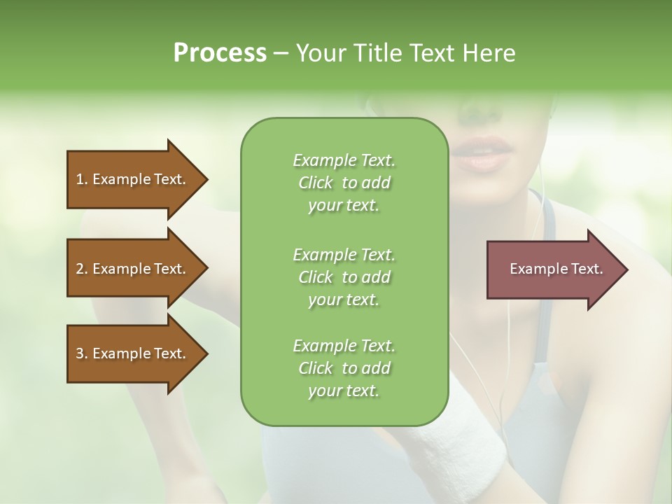 Healthy Headphones Sportsman PowerPoint Template