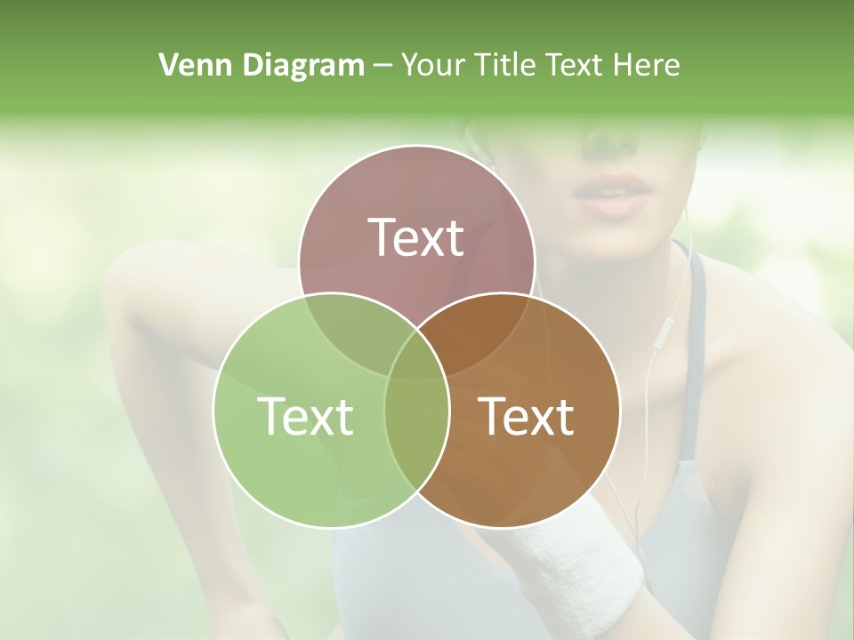 Healthy Headphones Sportsman PowerPoint Template