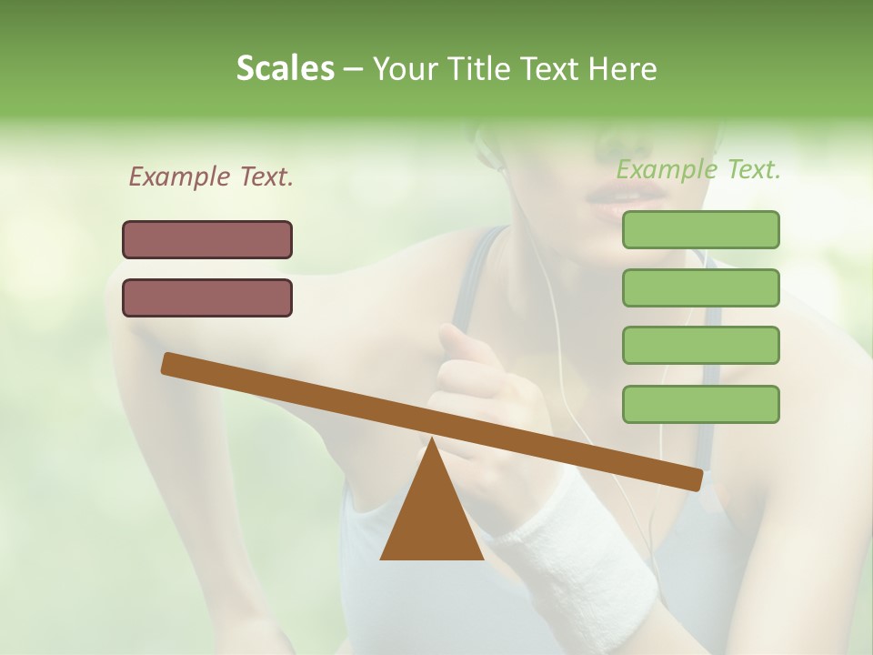 Healthy Headphones Sportsman PowerPoint Template