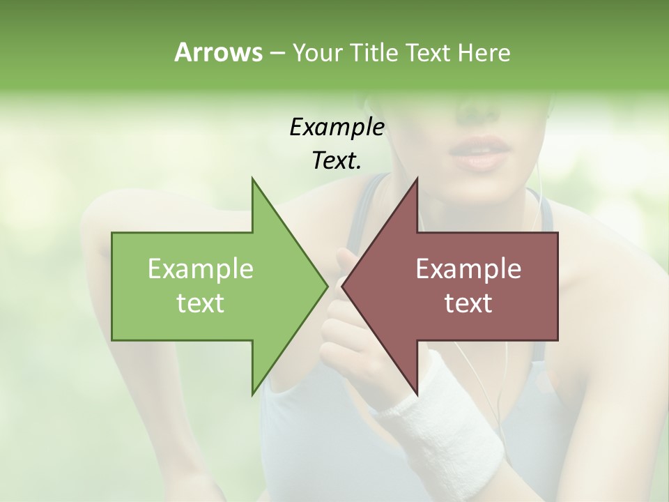 Healthy Headphones Sportsman PowerPoint Template