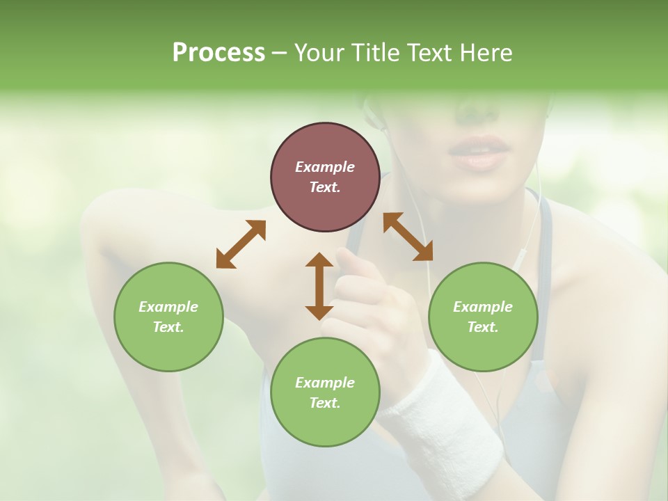 Healthy Headphones Sportsman PowerPoint Template