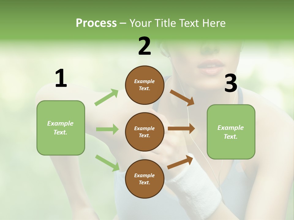 Healthy Headphones Sportsman PowerPoint Template