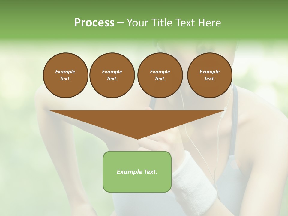 Healthy Headphones Sportsman PowerPoint Template