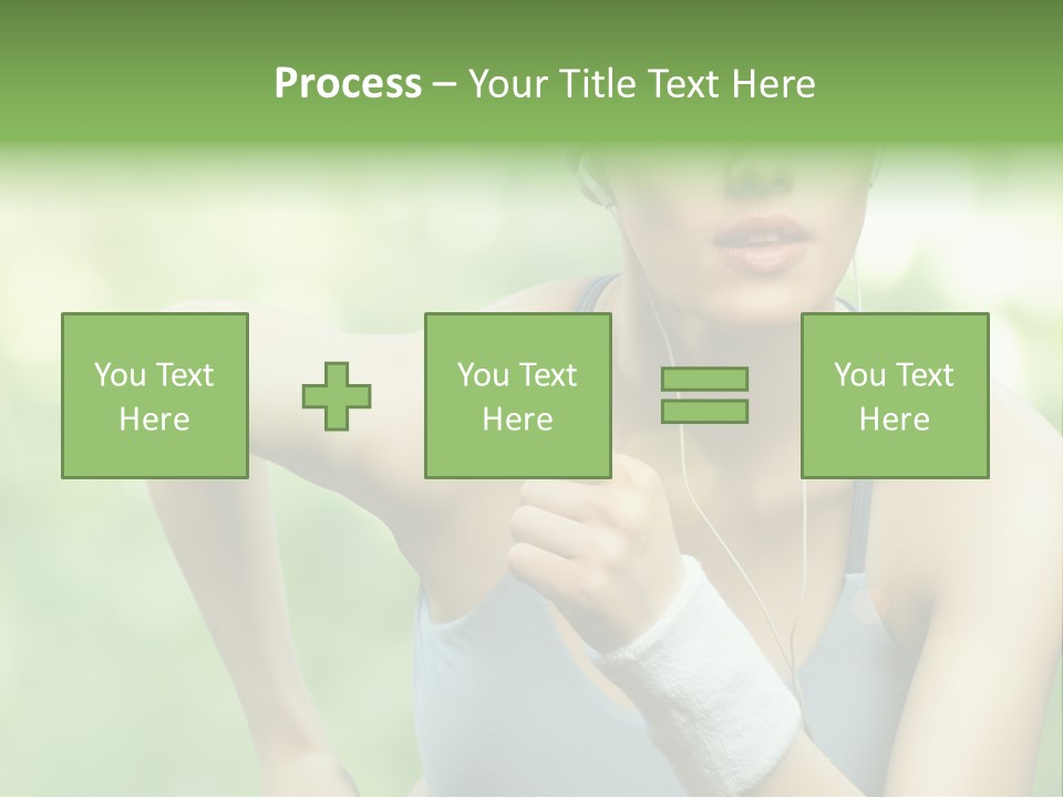 Healthy Headphones Sportsman PowerPoint Template