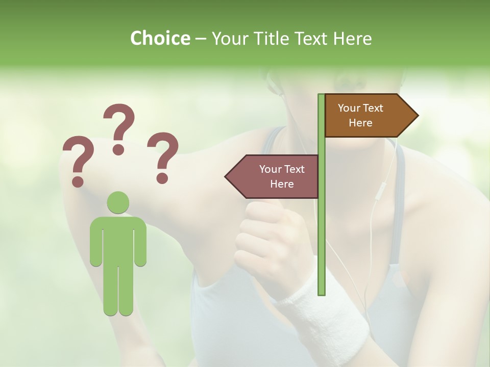 Healthy Headphones Sportsman PowerPoint Template