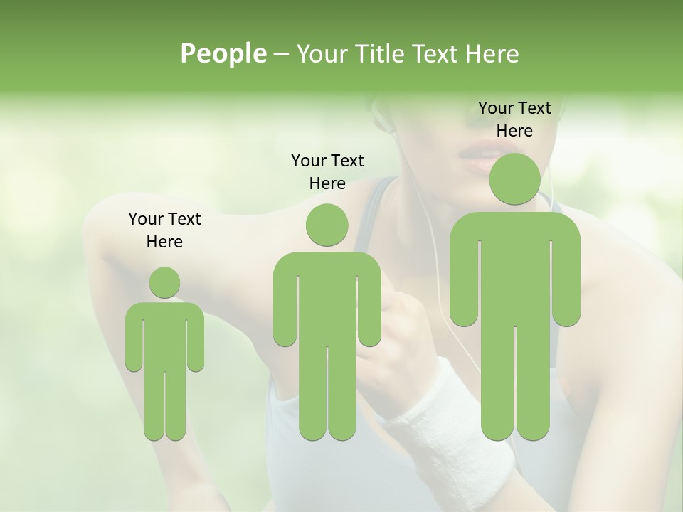 Healthy Headphones Sportsman PowerPoint Template