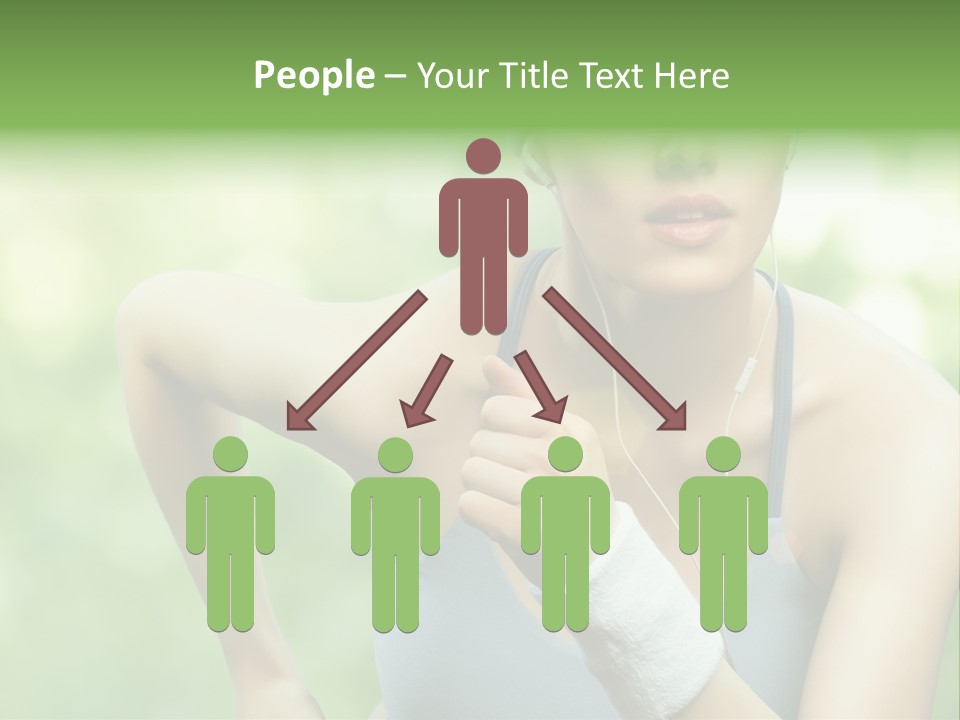 Healthy Headphones Sportsman PowerPoint Template