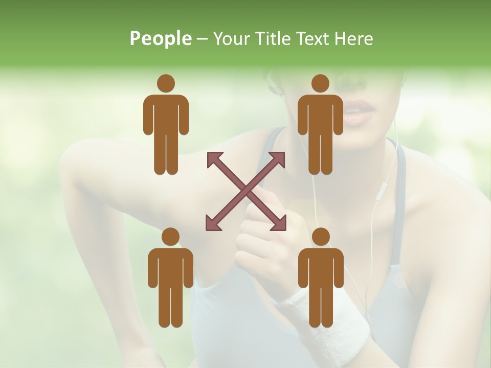 Healthy Headphones Sportsman PowerPoint Template