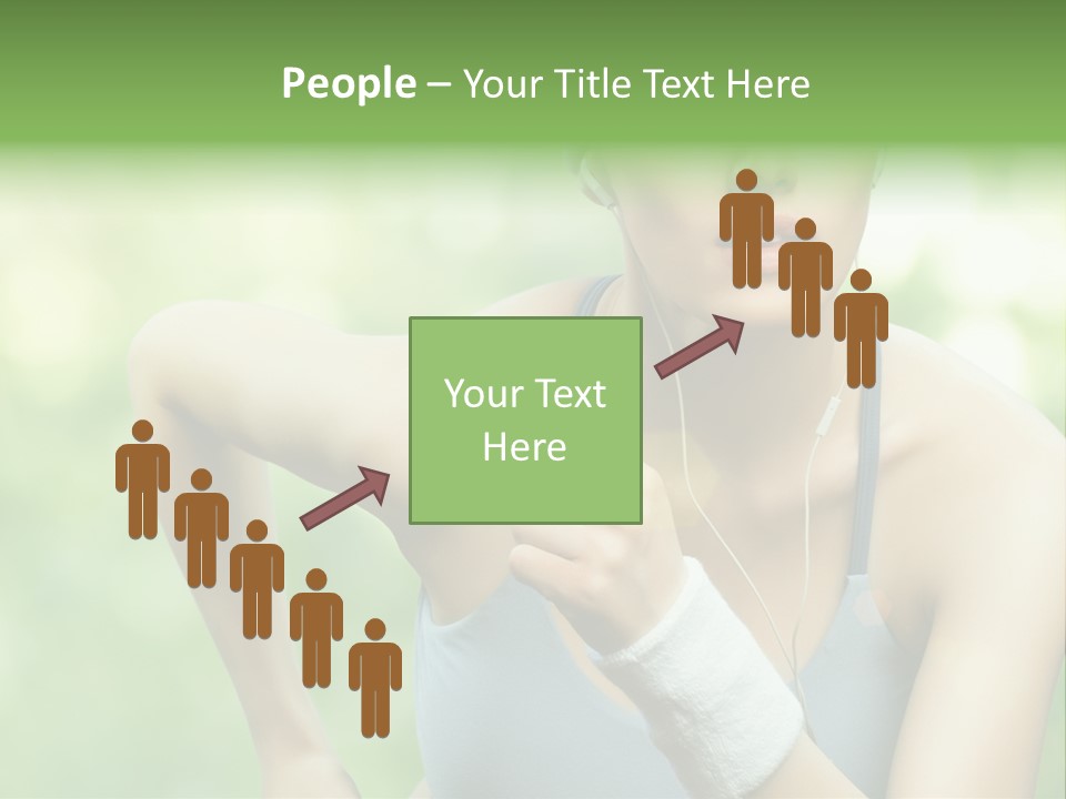 Healthy Headphones Sportsman PowerPoint Template