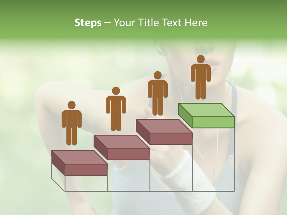 Healthy Headphones Sportsman PowerPoint Template