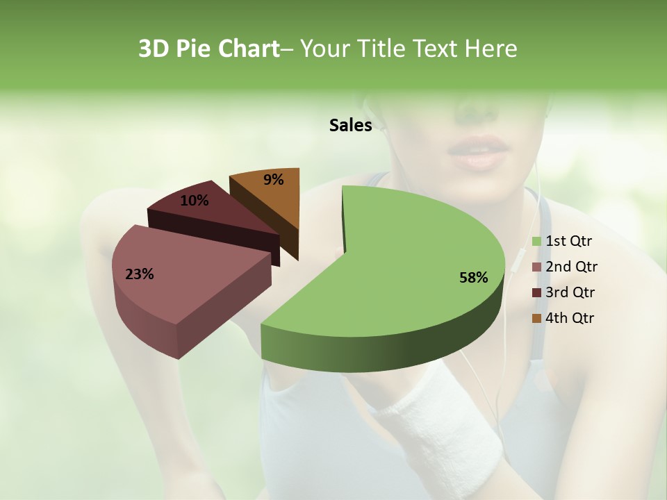 Healthy Headphones Sportsman PowerPoint Template