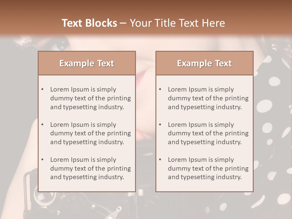 Photographing Pretty Girl PowerPoint Template