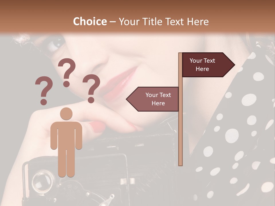 Photographing Pretty Girl PowerPoint Template