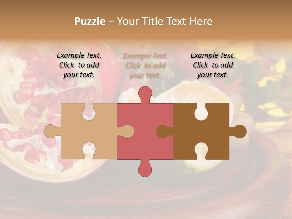 Vegetarian Mandarine Mint PowerPoint Template