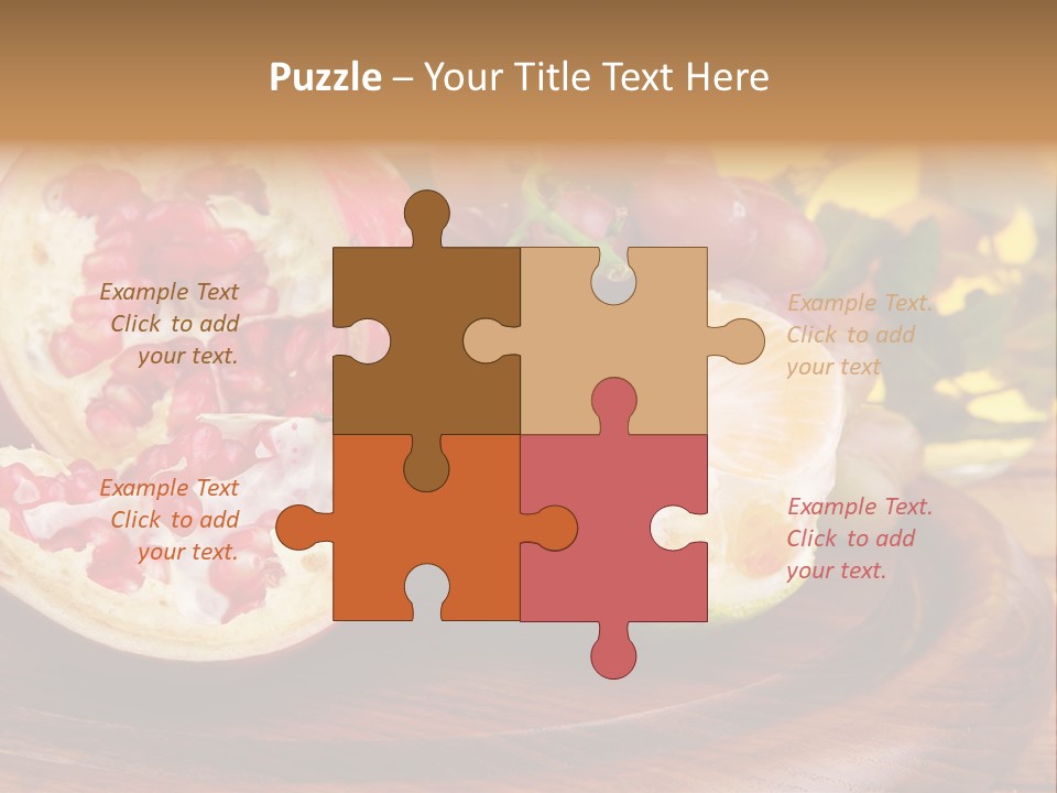 Vegetarian Mandarine Mint PowerPoint Template