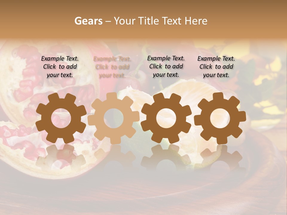 Vegetarian Mandarine Mint PowerPoint Template