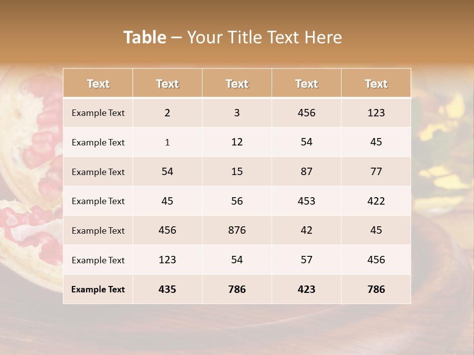 Vegetarian Mandarine Mint PowerPoint Template