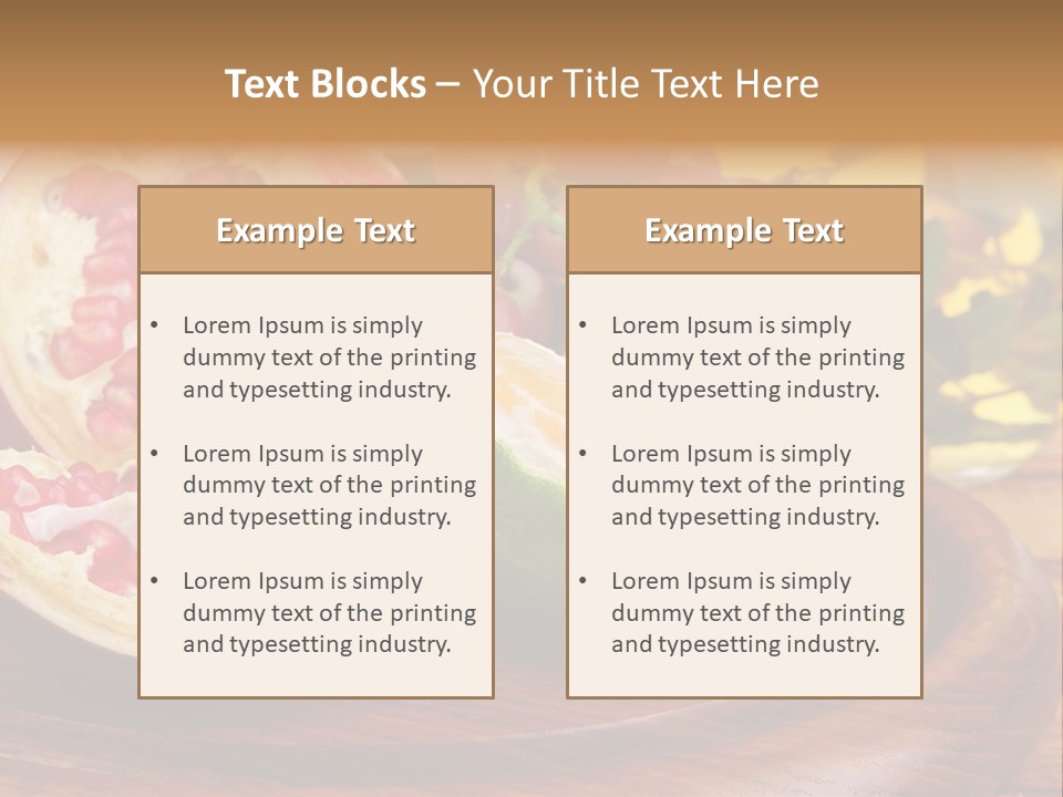 Vegetarian Mandarine Mint PowerPoint Template