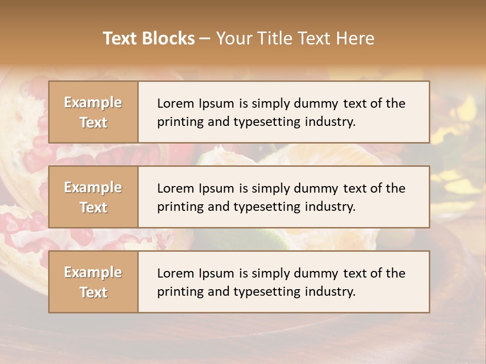 Vegetarian Mandarine Mint PowerPoint Template