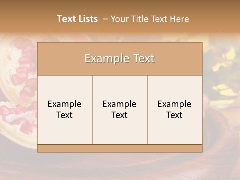 Vegetarian Mandarine Mint PowerPoint Template