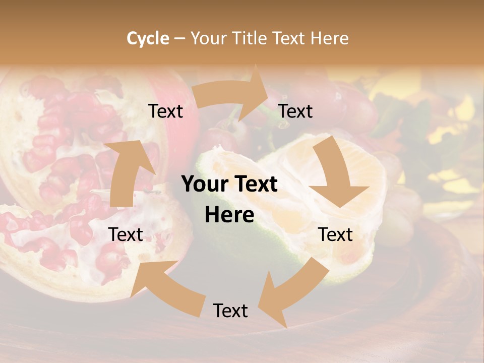 Vegetarian Mandarine Mint PowerPoint Template