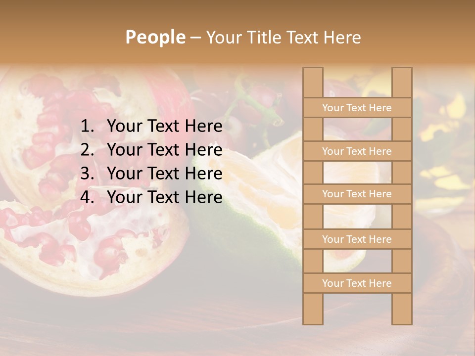 Vegetarian Mandarine Mint PowerPoint Template