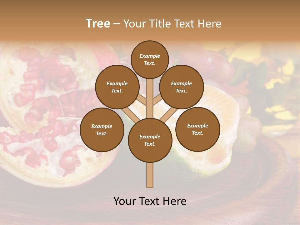 Vegetarian Mandarine Mint PowerPoint Template