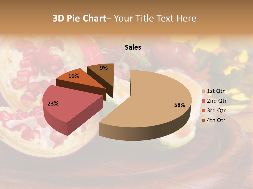 Vegetarian Mandarine Mint PowerPoint Template