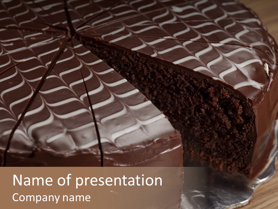 Chocolate Bake Calories PowerPoint Template