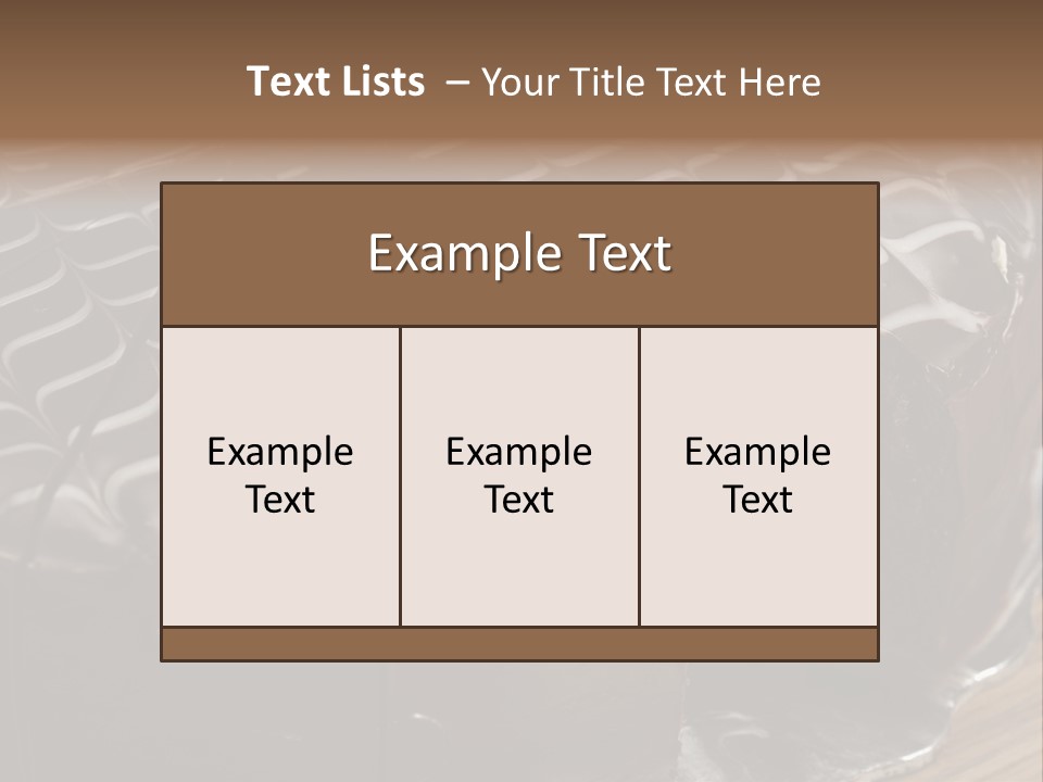 Chocolate Bake Calories PowerPoint Template