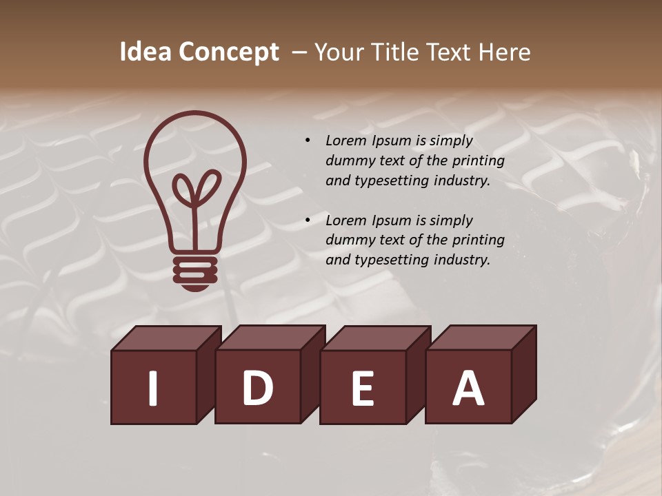 Chocolate Bake Calories PowerPoint Template