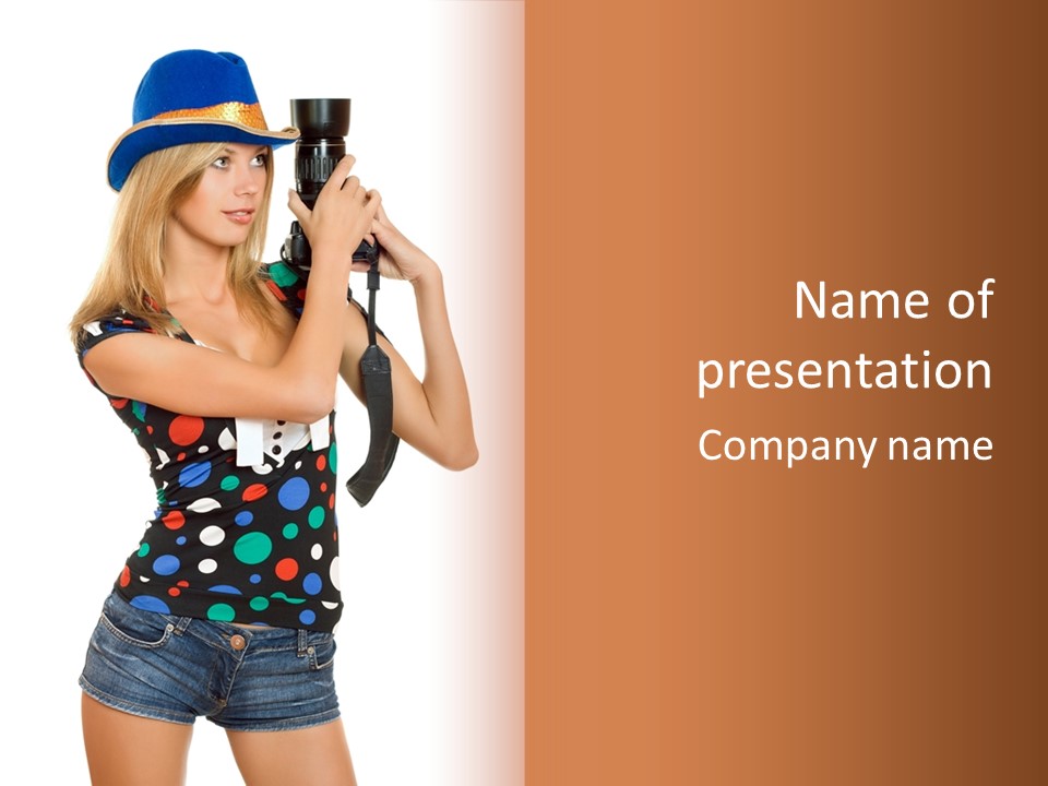 Elegance Lens Person PowerPoint Template