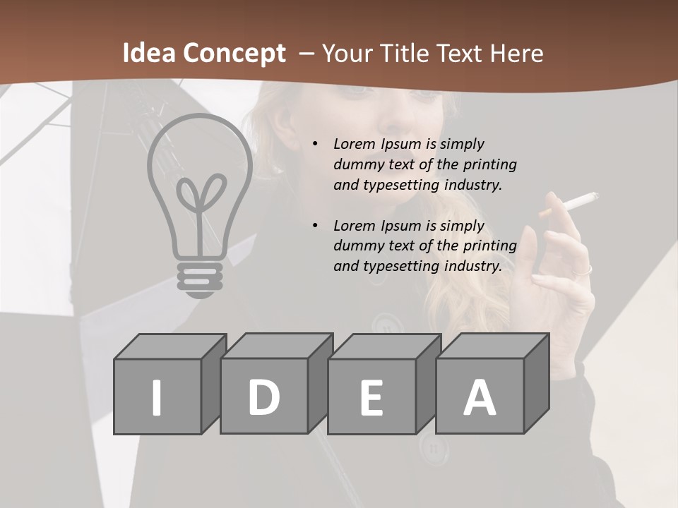 Smoking Retro Monochrome PowerPoint Template