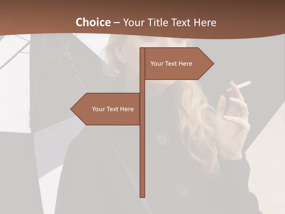 Smoking Retro Monochrome PowerPoint Template