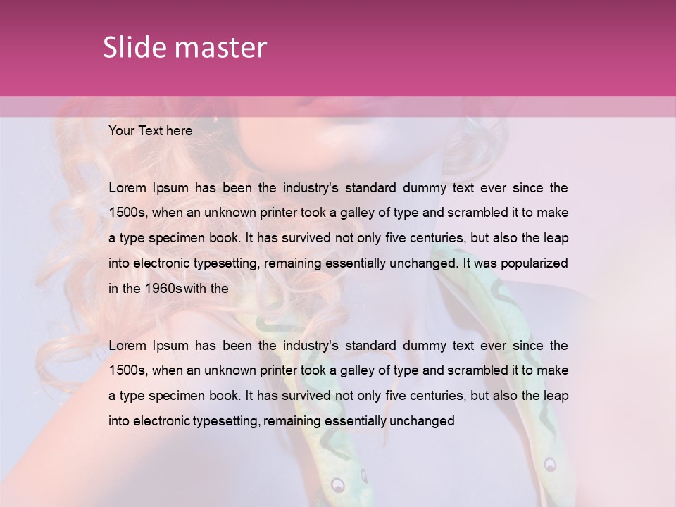 Pretty Female Summer PowerPoint Template