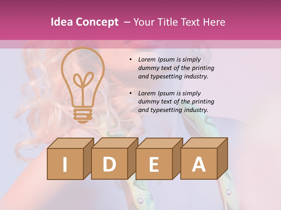 Pretty Female Summer PowerPoint Template