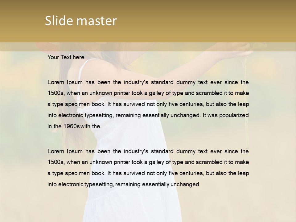 Wellness Girl Crop PowerPoint Template