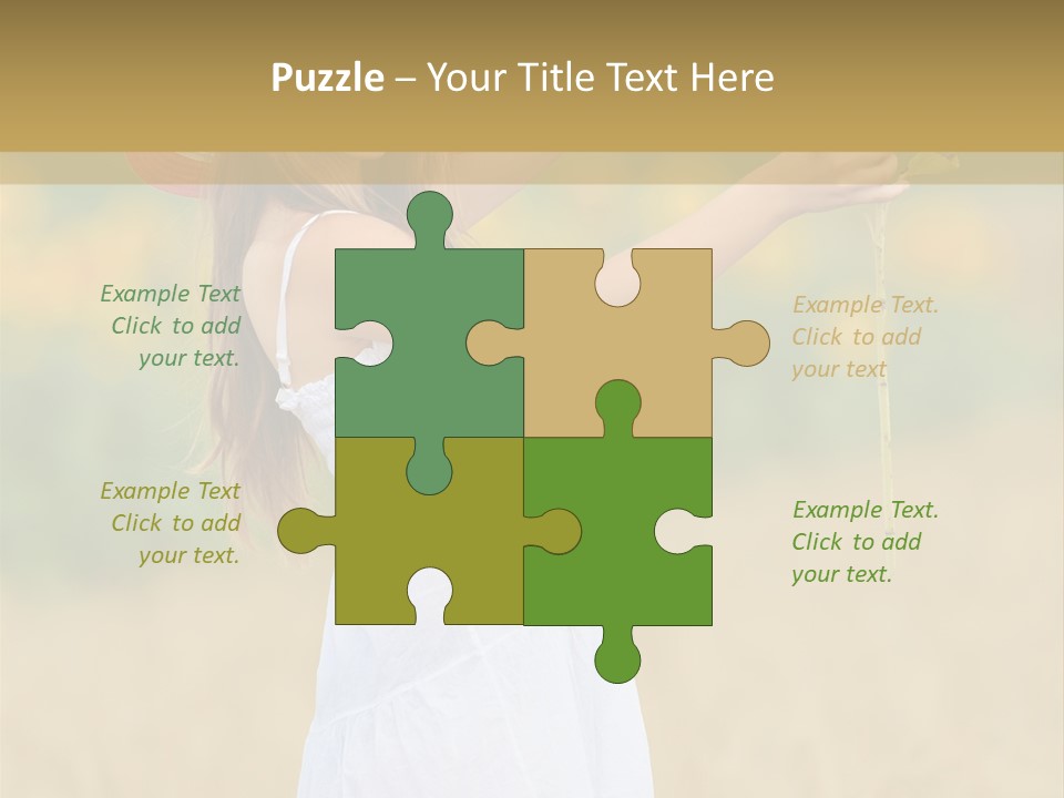 Wellness Girl Crop PowerPoint Template