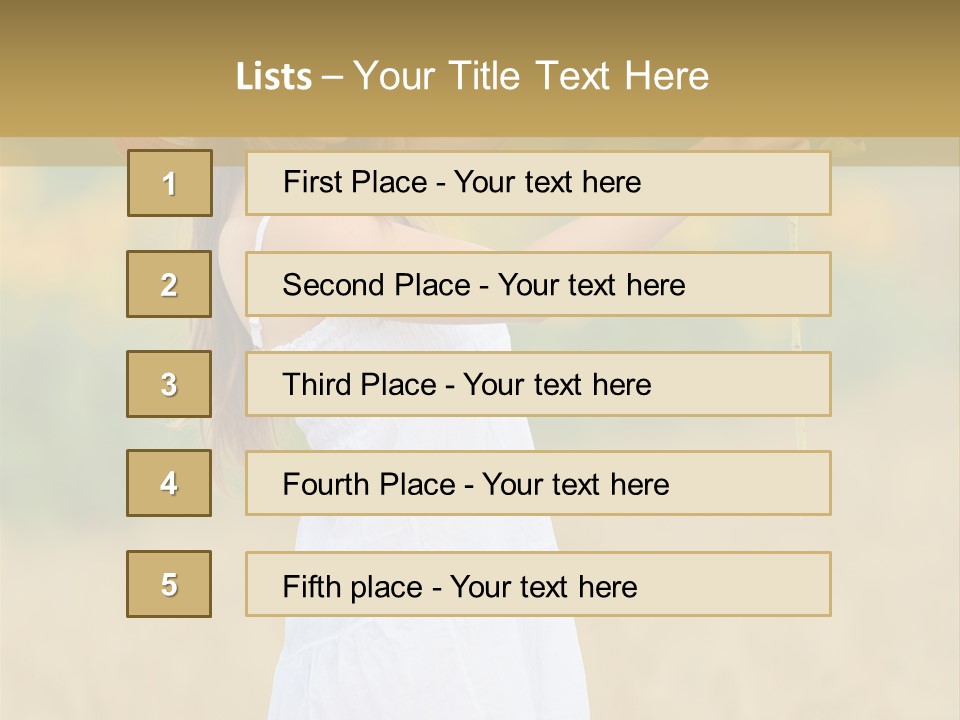 Wellness Girl Crop PowerPoint Template
