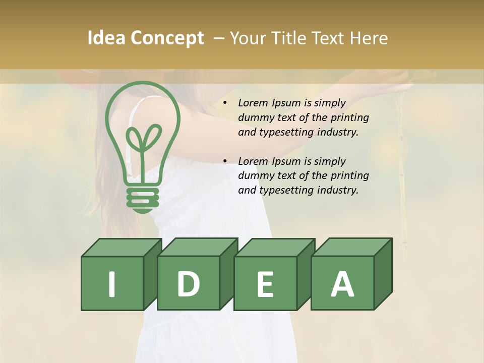 Wellness Girl Crop PowerPoint Template