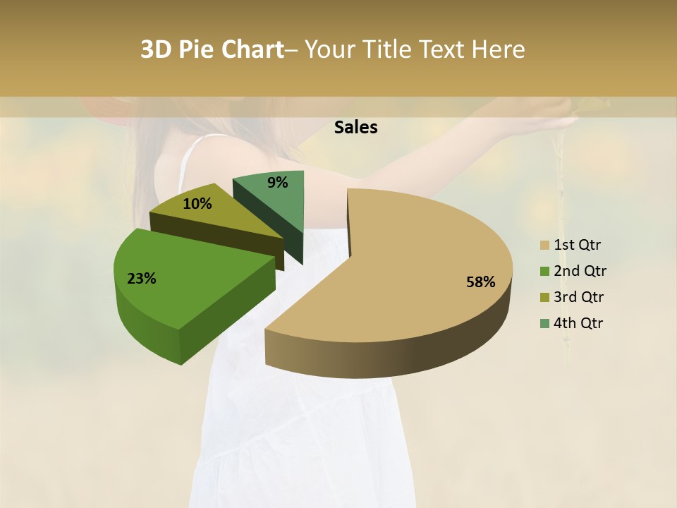 Wellness Girl Crop PowerPoint Template