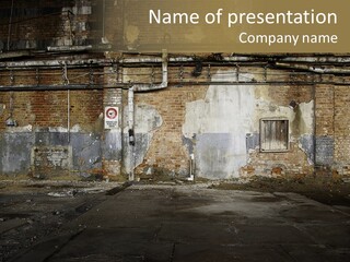 Vandalism Empty Destruction PowerPoint Template