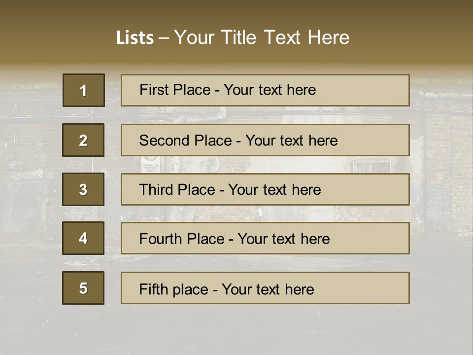 Vandalism Empty Destruction PowerPoint Template