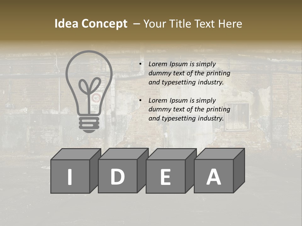 Vandalism Empty Destruction PowerPoint Template