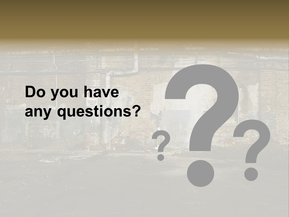 Vandalism Empty Destruction PowerPoint Template